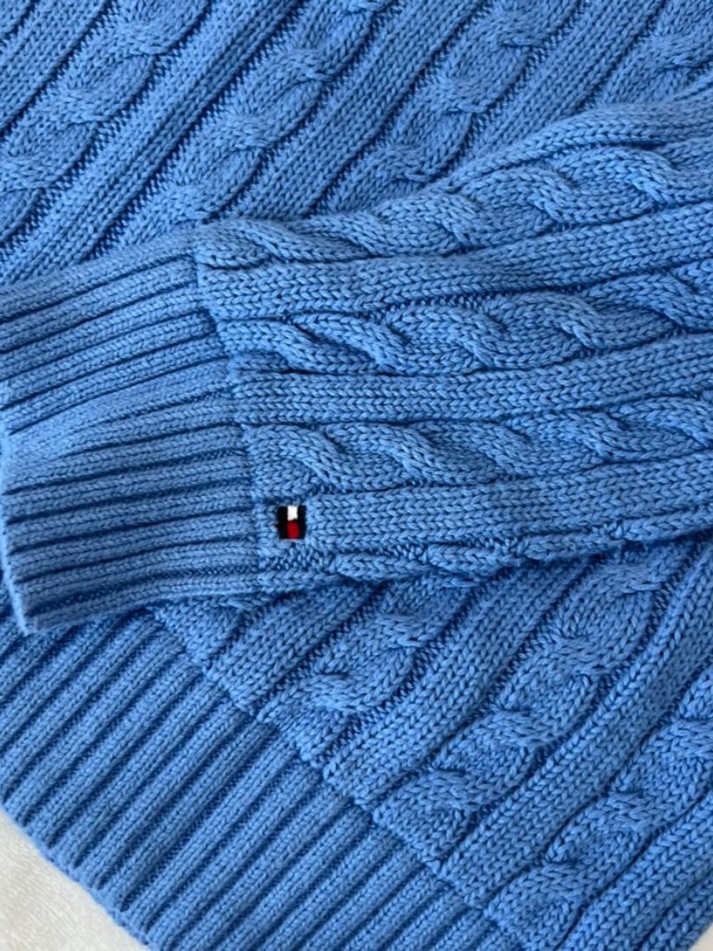 NWT Tommy Hilfiger Cable Knit Cotton Crewneck  Sweater